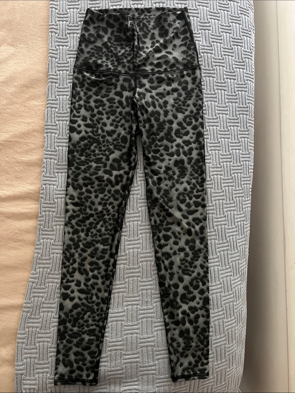 Emily Hsu Designs Gray and Black Leopard Print Leggings